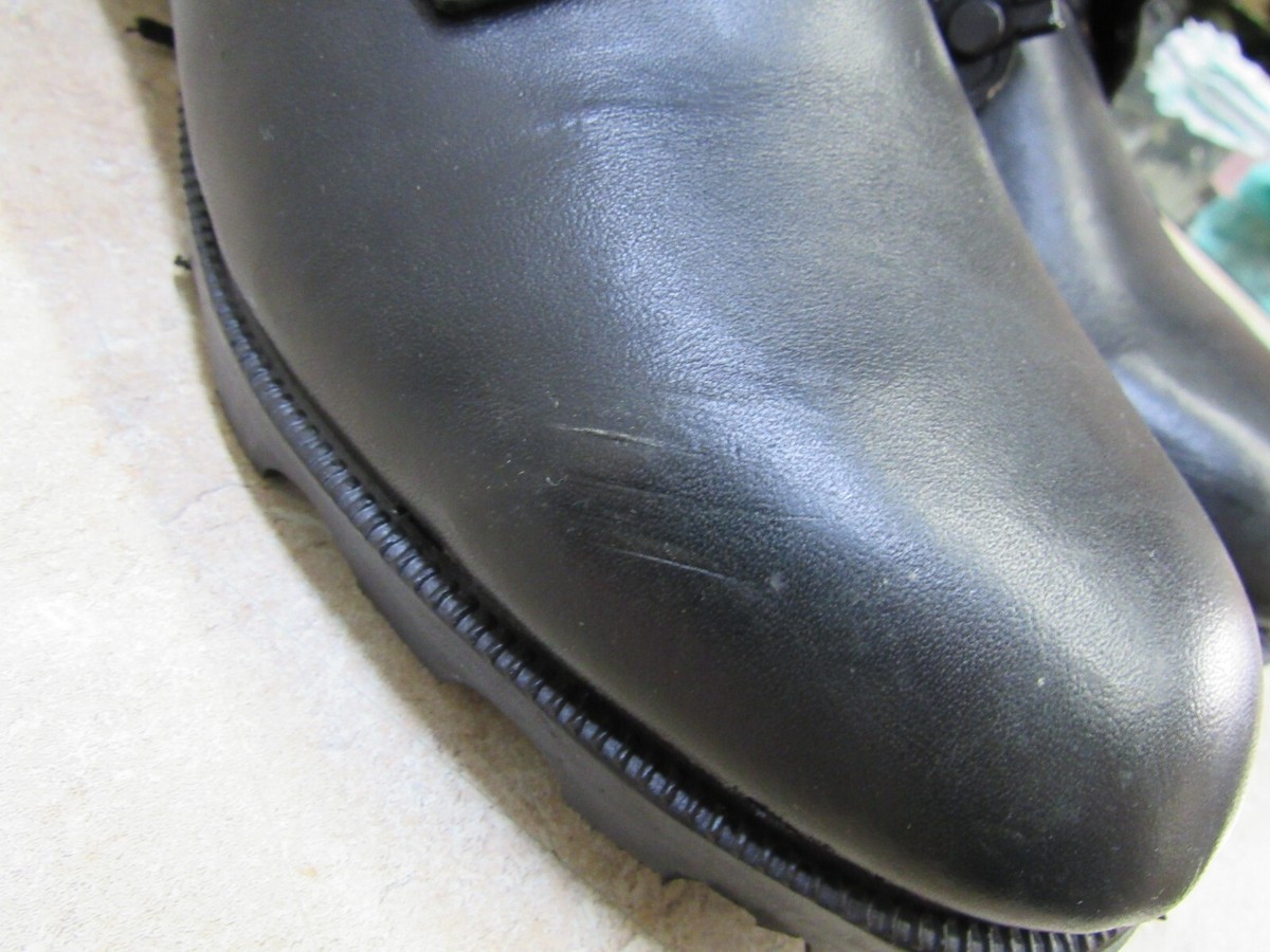 Vintage 1986 US Military Combat Boots - Speed-Lace Black Leather 7 W NOS 60s US Army Leather Combat Lace up Boots Vintage  main image 4