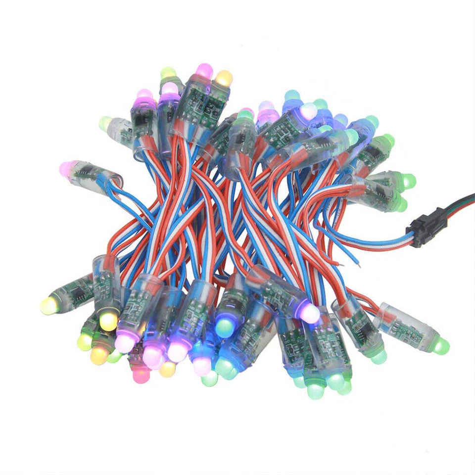 50pcs WS2811 RGBIC 12mm Digital RGB LED Pixel Lichtschläuche LED Modul Licht 5V - Bild 1 von 4