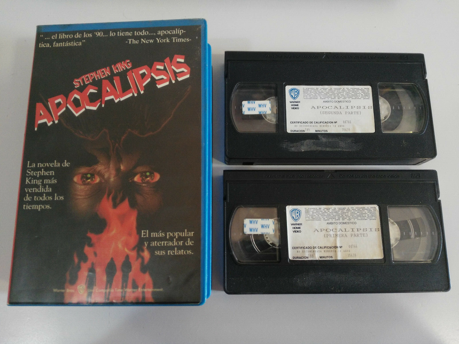 STEPHEN KING Apocalipsis Gary Sinise Terror Caja Doble 2 X VHS Tape Castellano