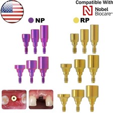 US 5Pcs Dental fits Nobel Active Healing Abutment NP/RP  3.6/5.0/6.0 H3/5/7mm