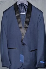 Gino Vitale Men's 3 Pc Slim Fit Tuxedo Set TX300 in Navy Size 40R Pants 34