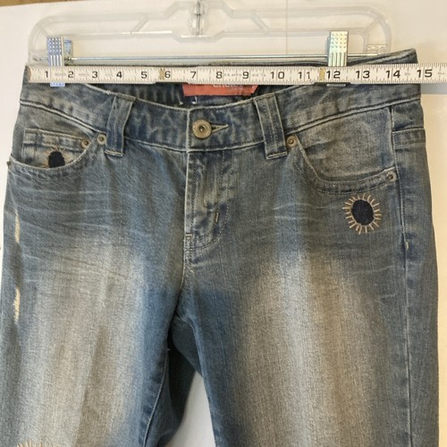 Ladies Womens CALVIN KLEIN CHOICE JEANS PATCHWORK Sz 28 Denim Wide Leg HIPPIE - Picture 5 of 11