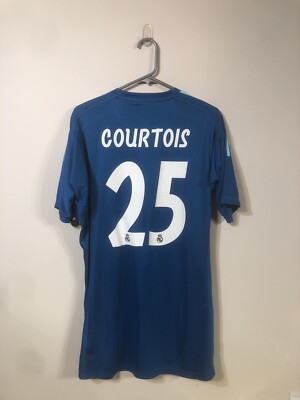 Courtois #25 Real Madrid 2018/19 Away Goalkeeper Large Shirt