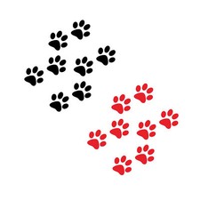 8 Pieces Car Stickers Cat Paw Prints Cute Paw Prints Decoration