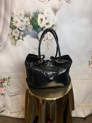 Michael Kors Patent Faux Snakeskin Tote Pristine Condition  display picture 2
