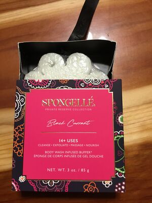 Spongelle BLACK CURRANT Private Reserve Bath Body Sponge Buffer 3oz New