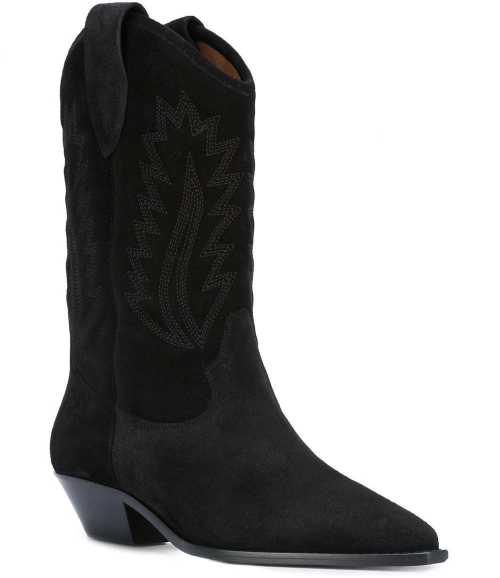 ISABEL MARANT Dallin Suede Leather Western Cowboy Black Size FR 36 / US 5 | eBay