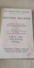 HORACE MANN SECOND READER Walter Hervey & Melvin Hix HC 1917