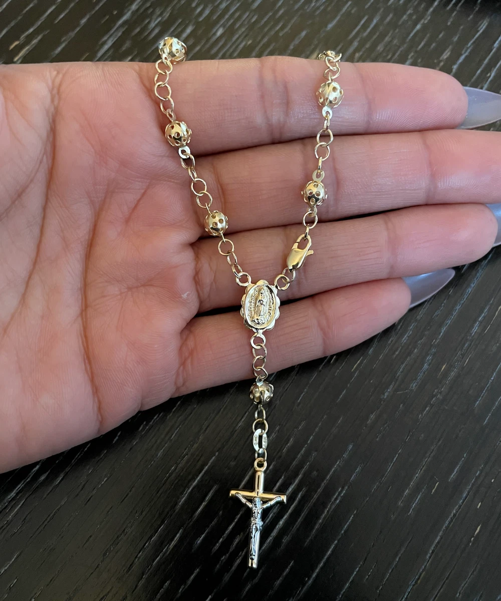 14k gold rosary sale bracelet