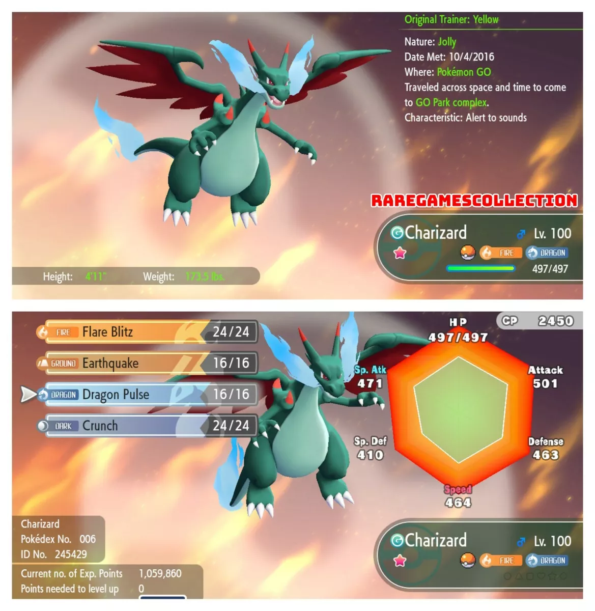 Mega Charizard X, Pokédex