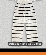 Chic Pant- Striped Pattern,Loose Fit