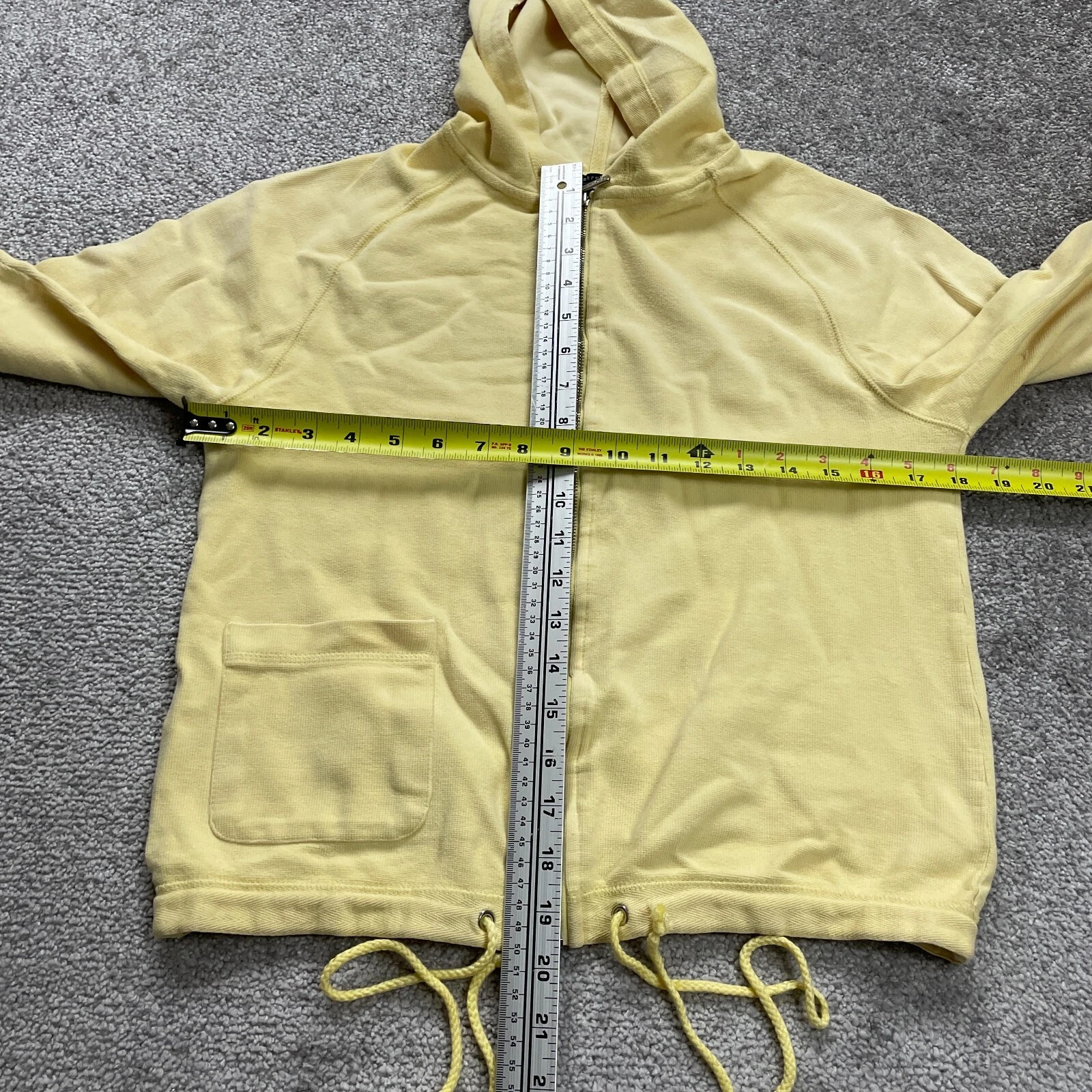 VETEMENTS Giacca Izod Elasticizzata Full Zip Felpa Donna XS Giallo Raglan Cotone Casual Outdoor