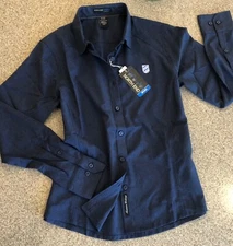 NORTH END Ladies Navy Blue Long Sleeve Sport Shirt Moisture Wicking NWT Sz S