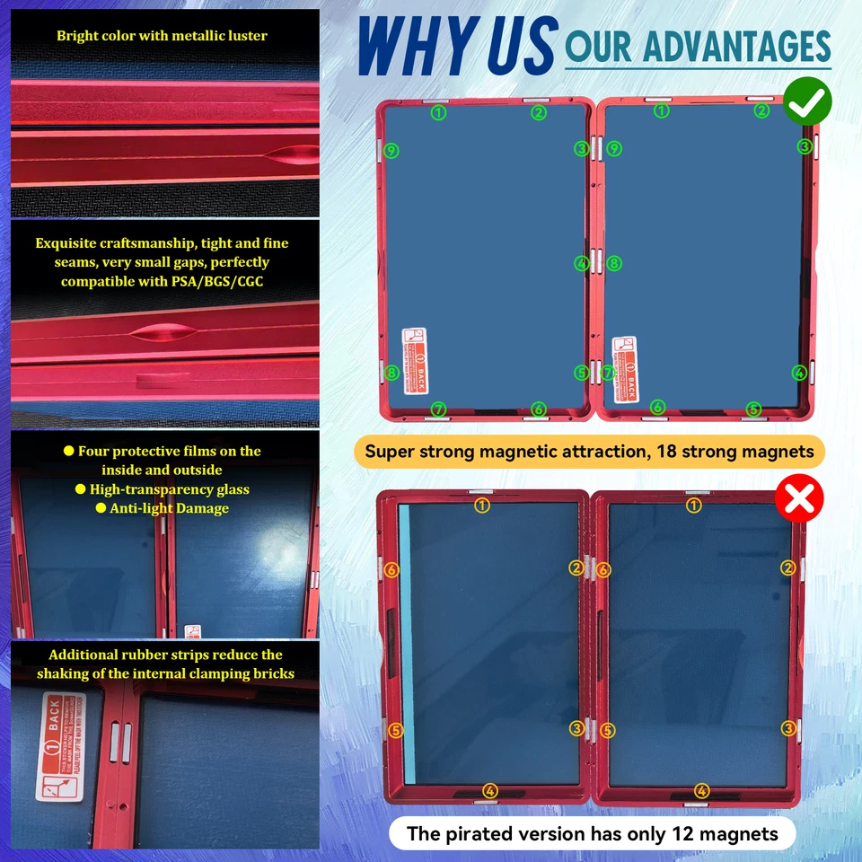 Trading Card Holder Case Graded Sports Card Slab Display Box Protector for PSA - Image 3 of 4