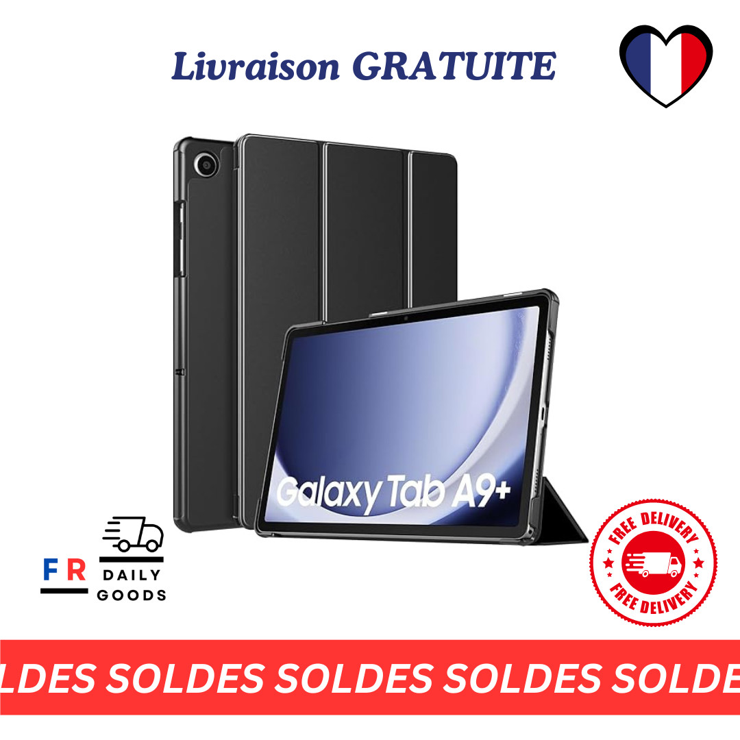 Coque Galaxy Tab A9+ légère pour le voyage étui fin bleu nuit SM-X218