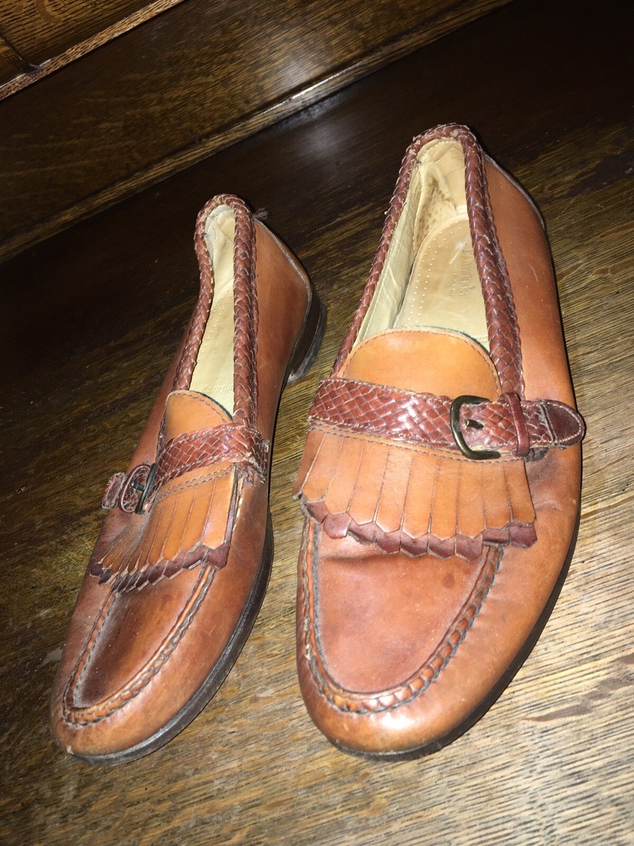 Allen Edmonds Monterey Brown Leather Double Kilt Buckle  display picture 3