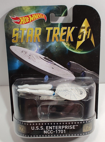 Star Trek Hot Wheels Retro Entertainment U.S.S. ENTERPRISE NCC-1701 w/ Stand New - Picture 24 of 24