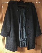 Portmans Swing Wool Coat Jade Green And Black Sz 10