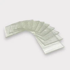 2" Crystal Clear Fusible Glass Squares 96 COE System 96 - 10 Pack