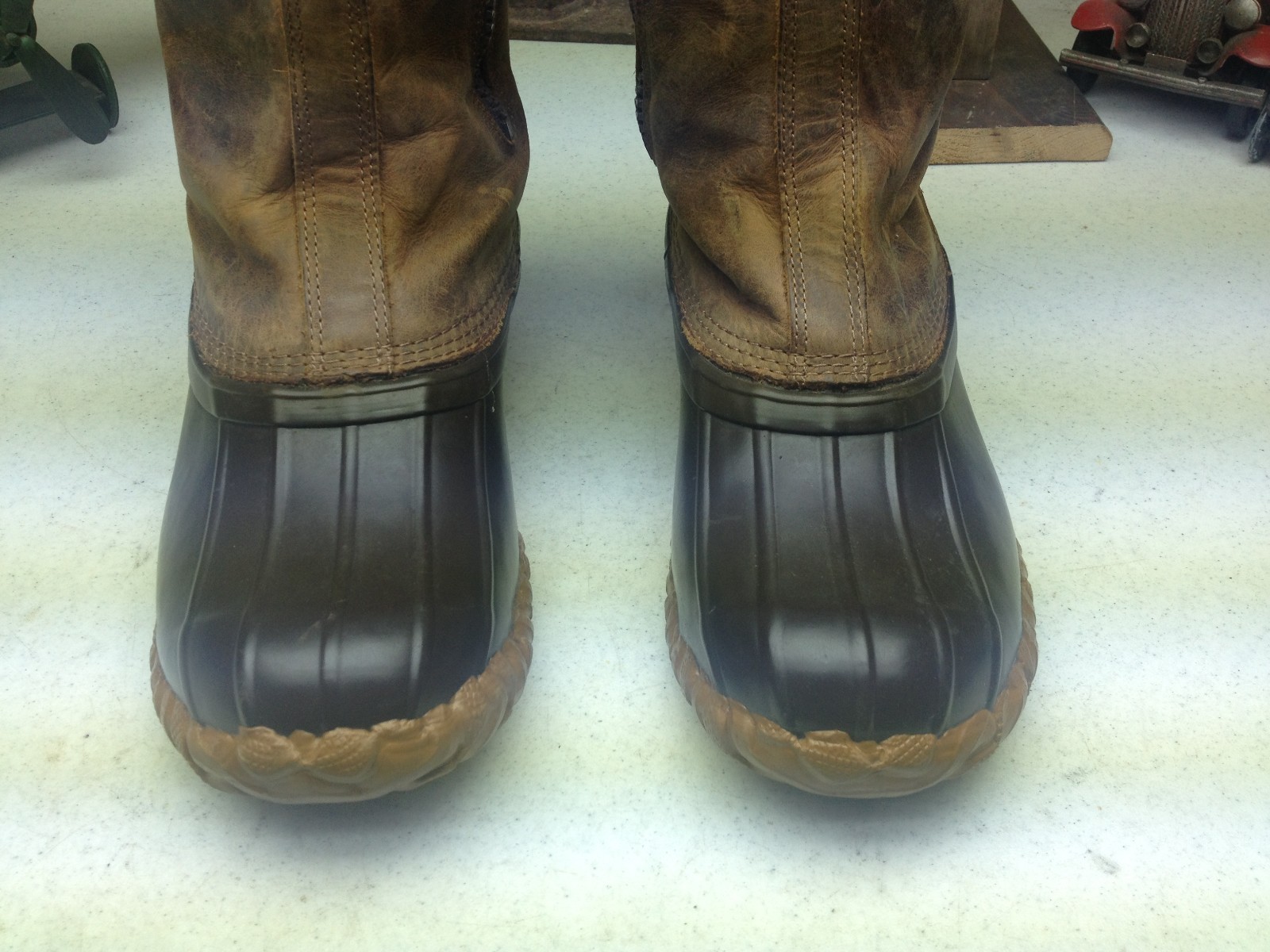 LA CROSSE MESQUITE BROWN DISTRESSED WORK CHORE LEATHER ENGINEER DUCK