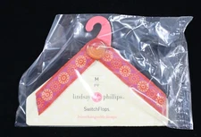 LINDSAY PHILLIPS SWITCH FLOPS PINK & GOLD "PIP" STRAPS FOR FLIP-FLOPS SIZE M NEW