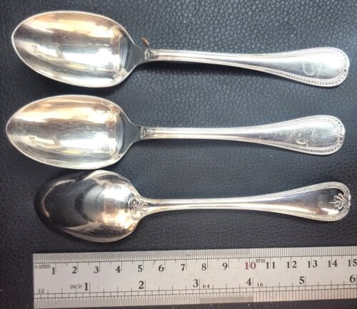 Cristofle MALMAISON 3 (Three) Teaspoons Silverplate Flatware 5-7/8" Sold Each - Picture 2 of 4