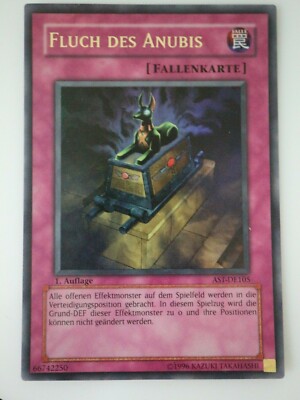 ->  YU-GI-OH  AST-DE105 FLUCH DES ANUBIS ULTRA RARE HOLO 1.AUFL MINT -