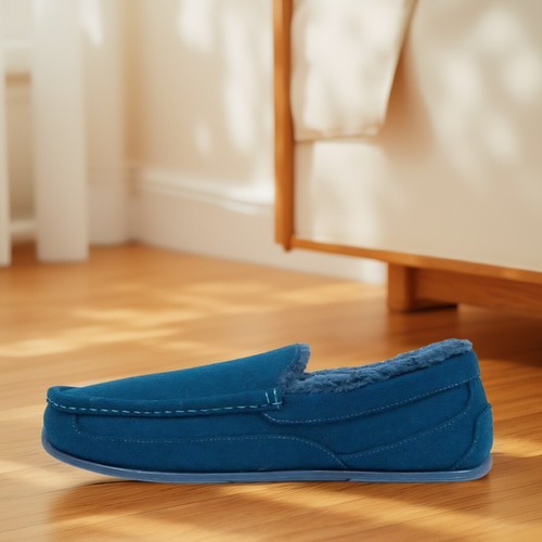 Deer Stags Mens Slippersooz Spun Indoor Outdoor Slipper Royal Blue Size 10M NIB - Picture 2 of 3
