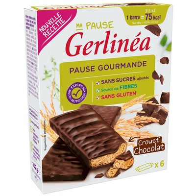 Lot De 24 Gerlinea 6 Barres Chocolatees Sans Sucres Ajoutes102 G Ebay