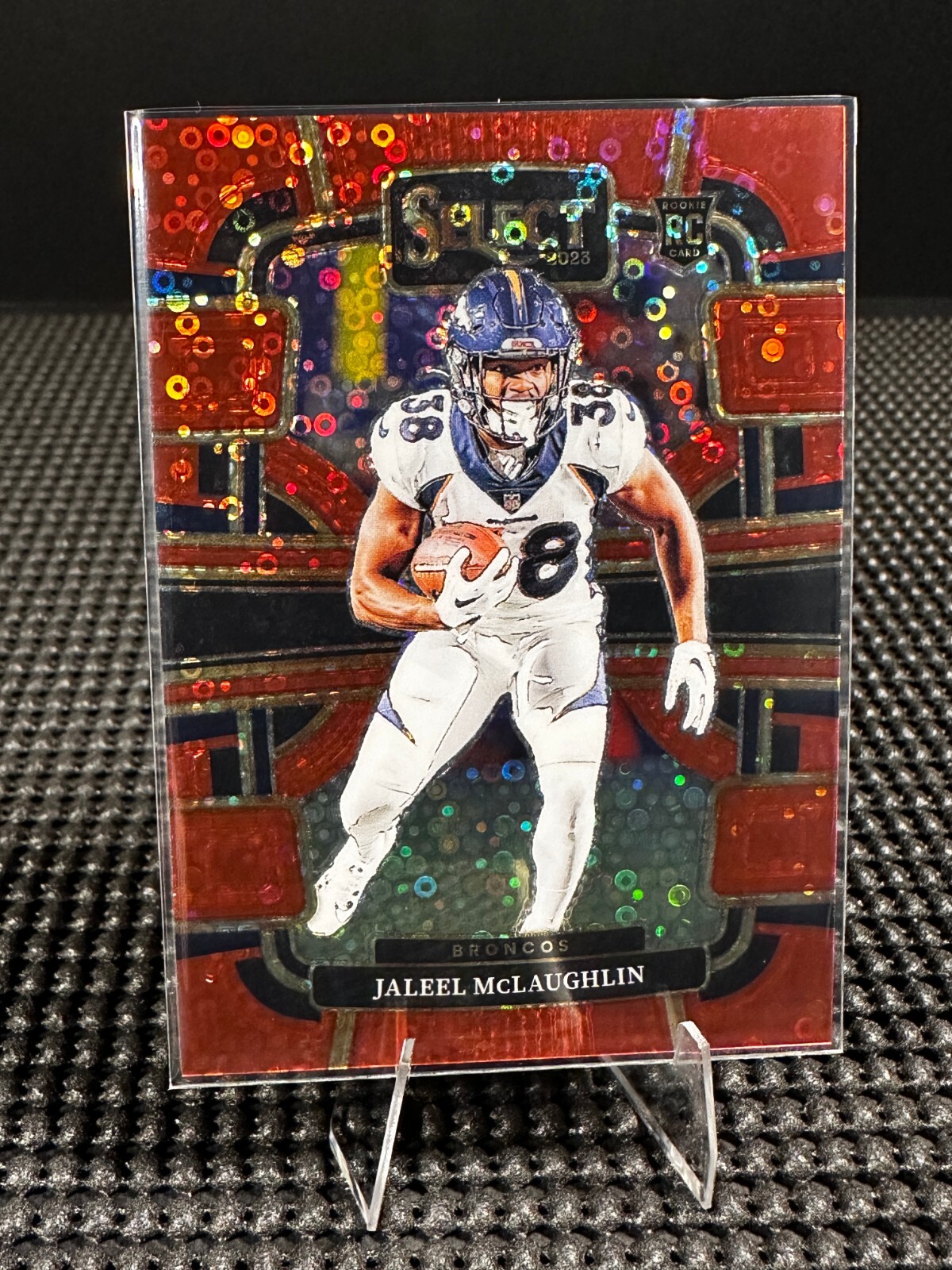 2023 Panini Select Red Disco Prizm /49 #32 Jaleel McLaughlin Denver Broncos RC