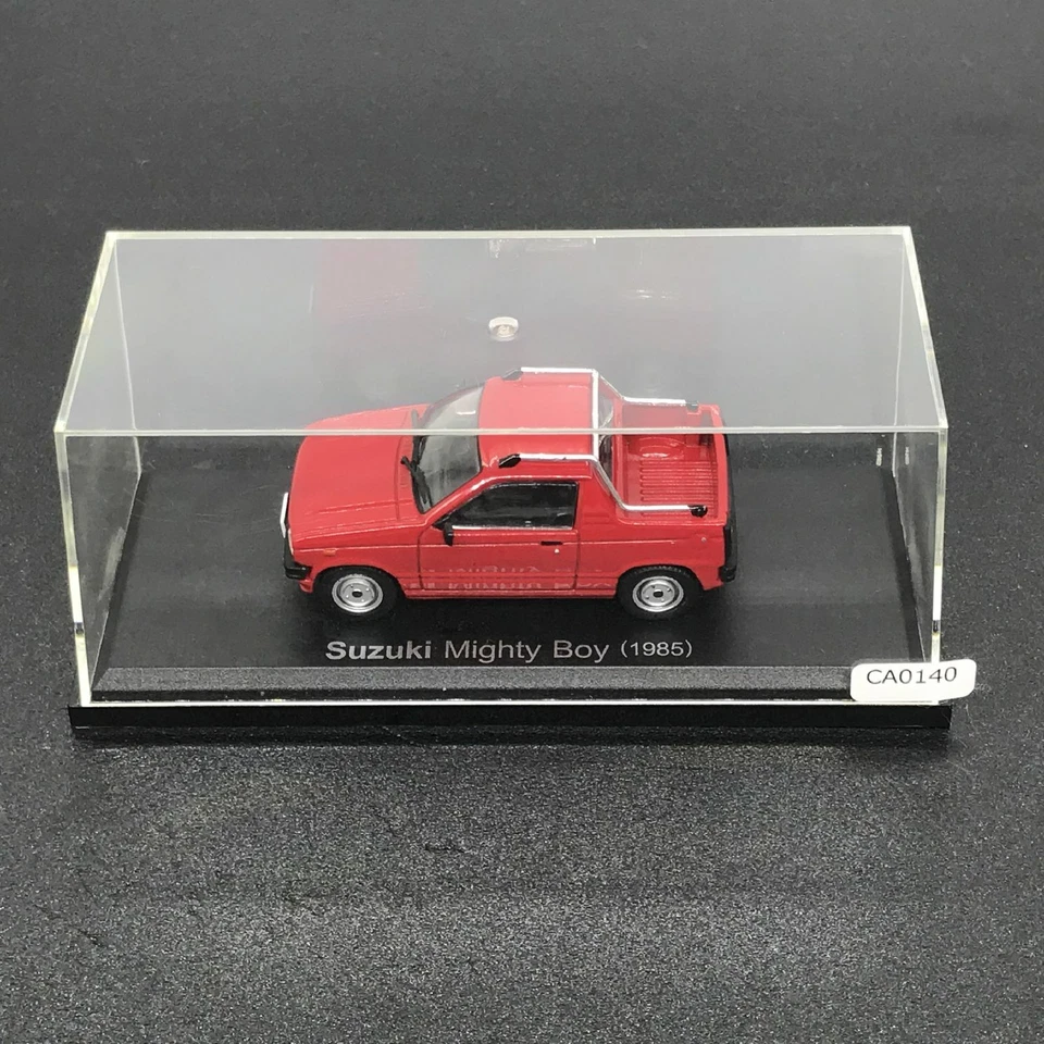 Mini Coche Suzuki Mighty Boy 1985 Rojo Escala 1/43 Caja Exhibición Diecast Vol 140 Usado Foto 3 de 4