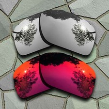 Silver Violet Red Lenses Replacement For-Oakley Straightlink Polarized