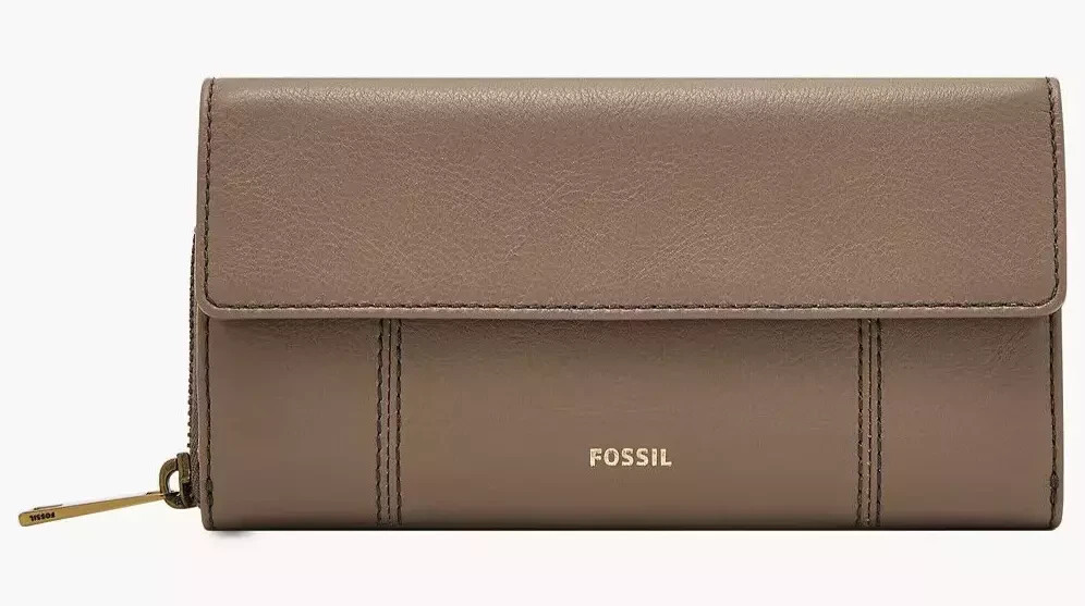 Leather Purse Fossil Jori Rfid Flap Clutch AzuraMart Fossil Jori