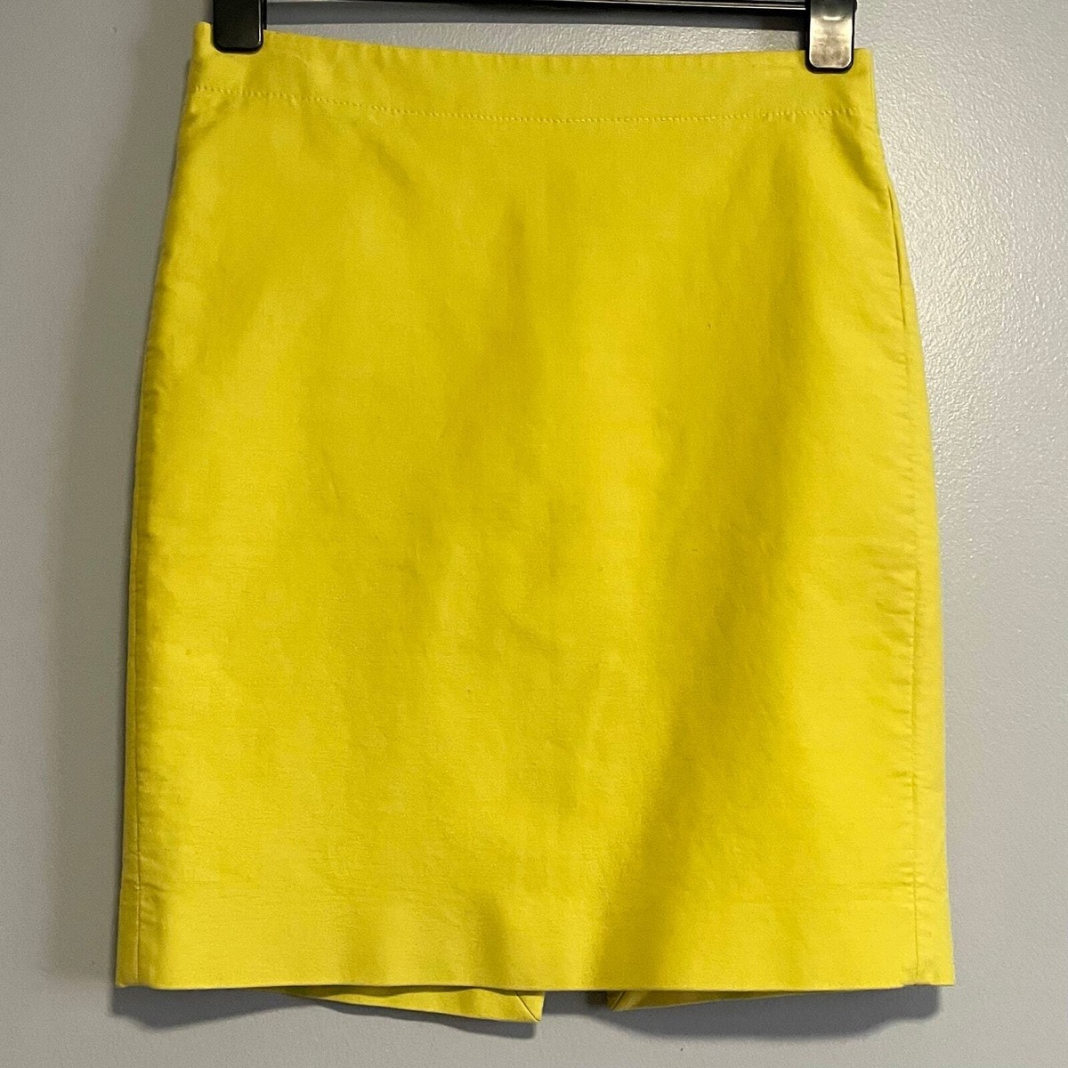 J Crew Lime Green Cotton Straight Pencil Skirt 10