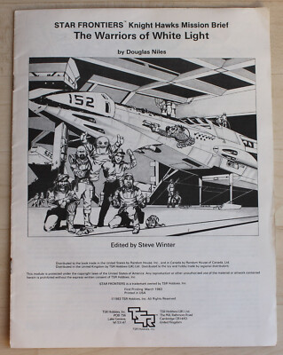 Zubehör für das Computerspiel Star Frontiers Knight Hawk Mission Brief