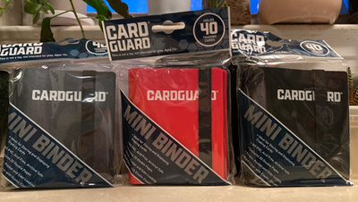 Card Guard Mini Binder w/Strap Holds 40 Cards (3) Packs Black-Red Free S&H!  | eBay