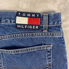 VTG Tommy Hilfiger Jeans Mens 40x34 Blue Denim Classic Fit Comfort USA Made Y2K