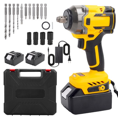 #ad 1800Nm Cordless Electric Impact Wrench Gun 1 2#x27;#x27; High Power Driver w 2x Battery $57.35