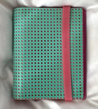 New Filofax Organizer Green Leather Planner Pink