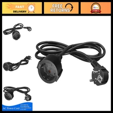16A 250V European Power Extension Cord, Schuko Male to Female, 6ft Elbow Cable