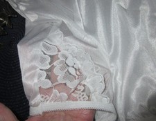 vtg NOS VANITY FAIR STAR WHITE SISSY hi waist GRANNY LACE leg panties sz 12/ 5x