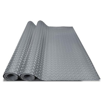  4x6 FT Garage Floor Mat Rolls.8mm Thickened Flooring Roll 48 sqft 2 Grey