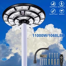 11000W Commercial Solar Street Light 360° 1068 LED Dusk to Dawn Garden Lighting