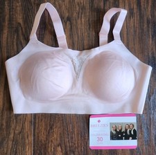 Breezies Women's Sz Bra XL Invisible Comfort Wirefree Contour Pink A656726