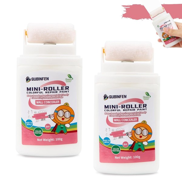Wandfarbe Ausbessern Weiß 2 StüCk RollbüRste Mit Reparaturpaste FüR InnenräUme-image