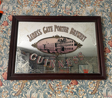 James's Gate Porter Brewery Guinness Pub Mirror Rare Vintage