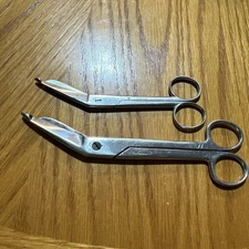2 Vintage Scissors Propper Germany Americut USA Medical Stainless Steel Bandage