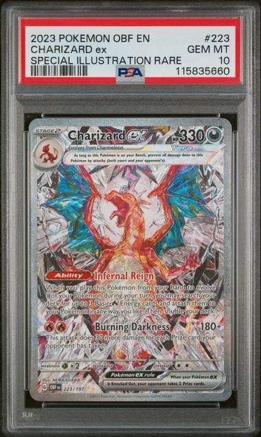 2023 Pokemon Obsidian Flames Charizard EX SIR #223 PSA 10 | eBay