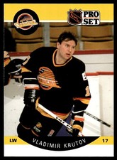 1990-91 Pro Set Vladimir Krutov Rookie Vancouver Canucks #296