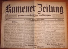 Kamen Zeitung 18.1.1906 Westfalen